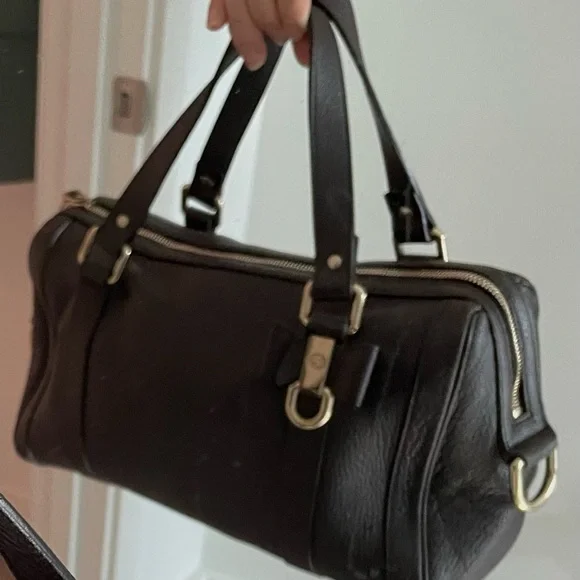 Gucci Leather Handbag Dark Brown Authentic - Picture 16 of 16